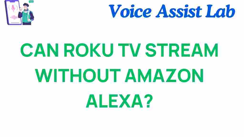 can-roku-tv-stream-without-amazon-alexa